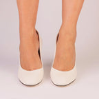 Ivory Grace ivory nappa leather pump — Viva Sole, handmade in Italy — view 8