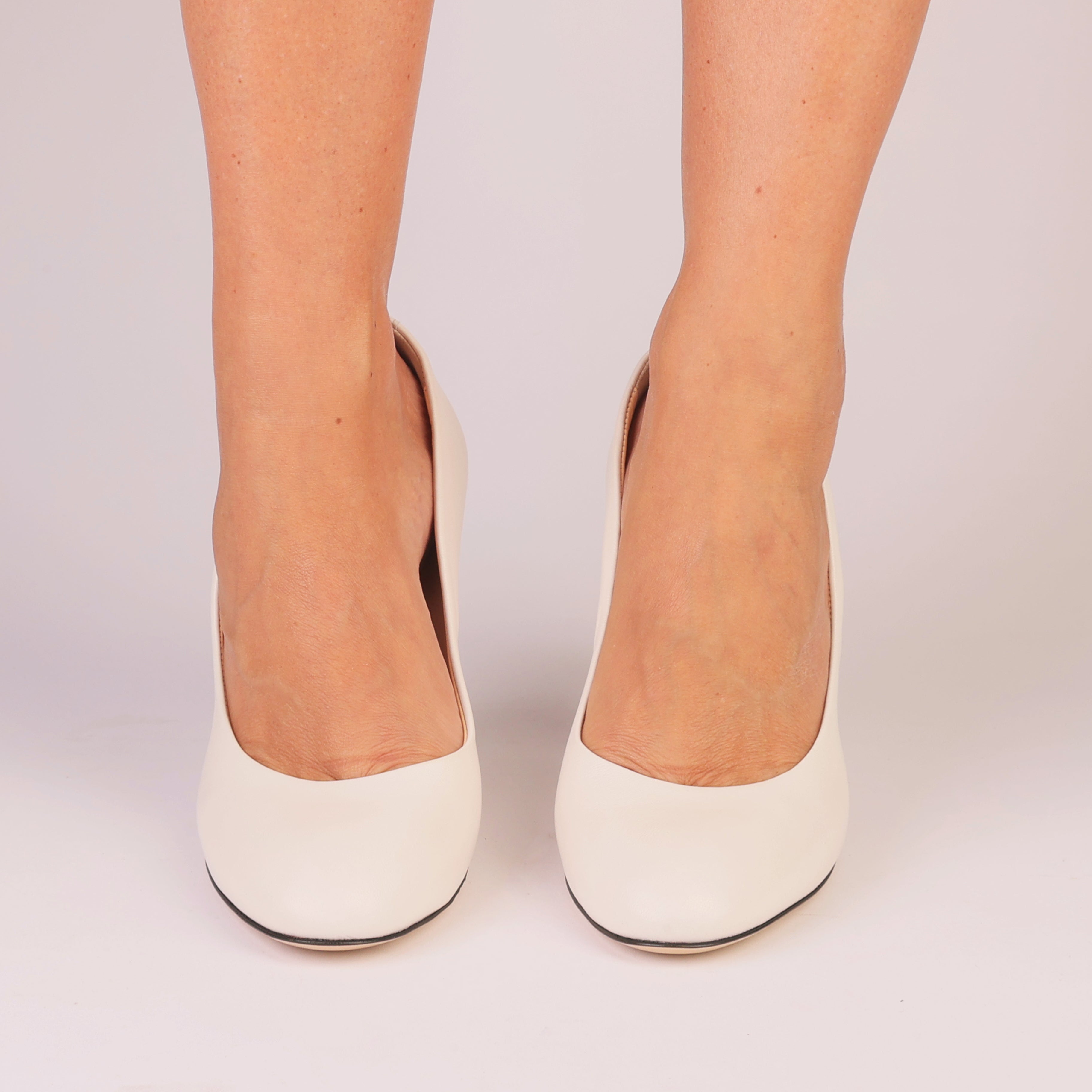 Ivory Grace ivory nappa leather pump — Viva Sole, handmade in Italy — view 8