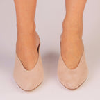 Étoile Wedge powder suede mule — Viva Sole, handmade in Italy — view 4