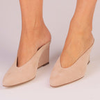 Étoile Wedge powder suede mule — Viva Sole, handmade in Italy — view 5