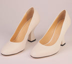 Ivory Grace ivory nappa leather pump — Viva Sole, handmade in Italy — view 4