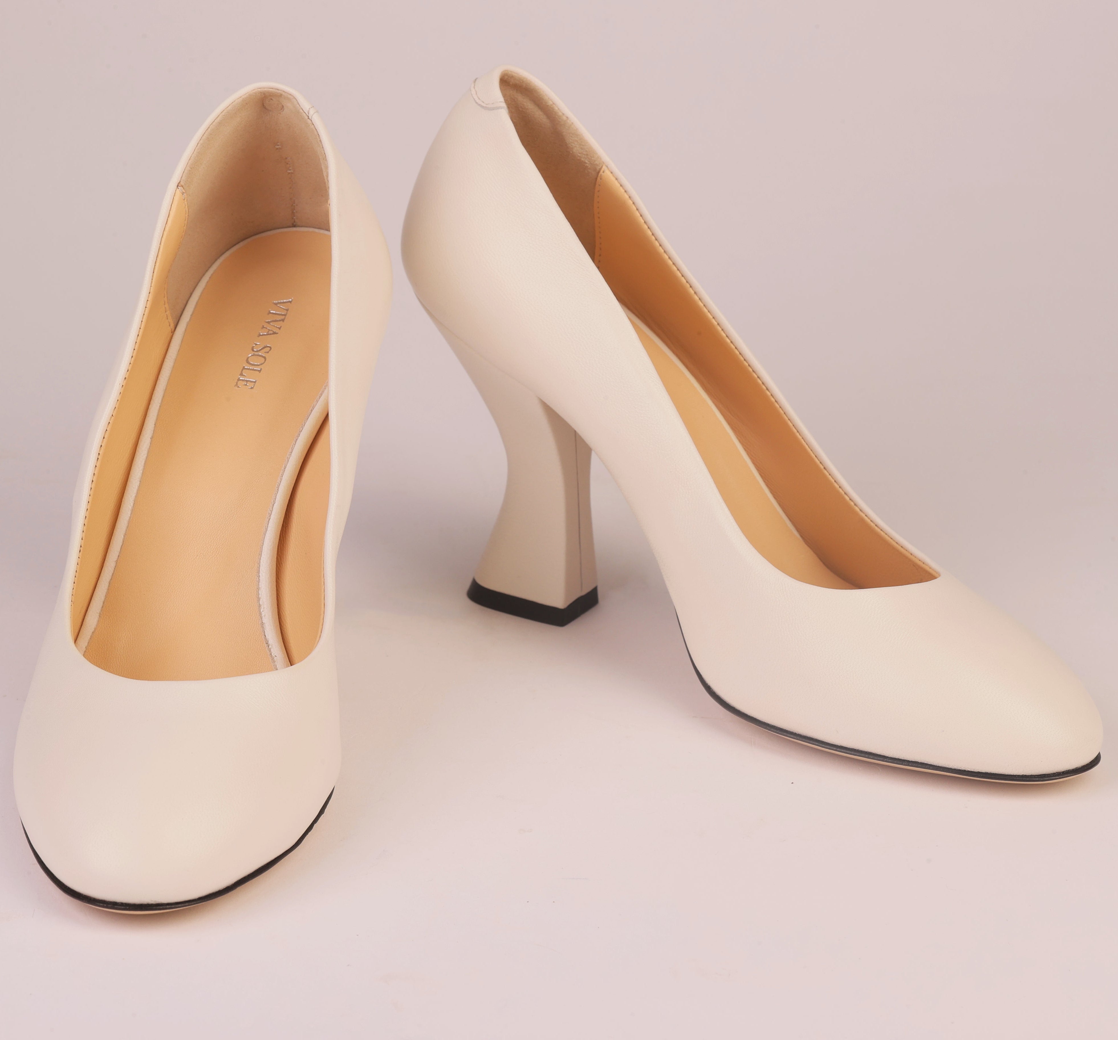 Ivory Grace — Ivory Nappa Leather Pump – VIVA SOLE SHOES