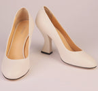 Ivory Grace ivory nappa leather pump — Viva Sole, handmade in Italy
