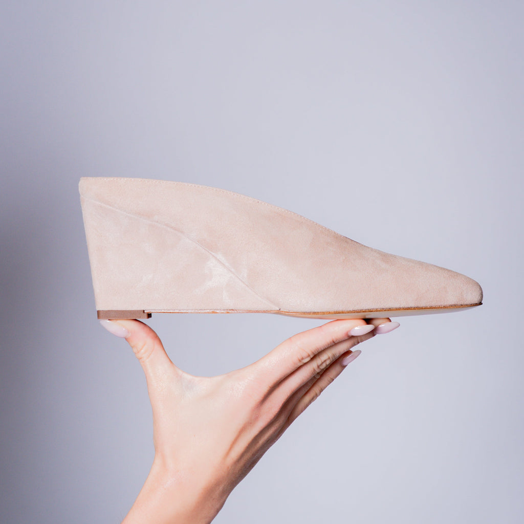Étoile Wedge powder suede mule — Viva Sole, handmade in Italy — view 12