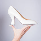 Ivory Grace ivory nappa leather pump — Viva Sole, handmade in Italy — view 11