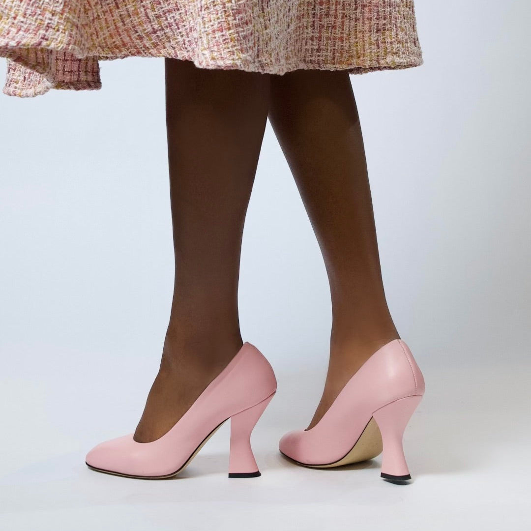 Rose Muse light pink nappa leather pump — Viva Sole, handmade in Italy — view 6